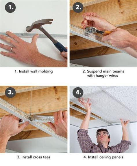 How To Install Ceiling Tiles Over Drywall | Shelly Lighting