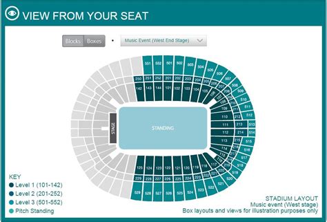 Concert Stadium Seating Layout : Wembley Support Portal