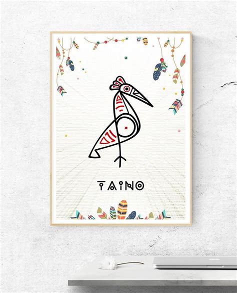 Puerto Rico Wall Art Taino Bird Symbol Taino Bird Art Taino | Etsy ...