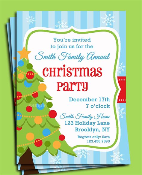 Family Christmas Invitations Rhymes