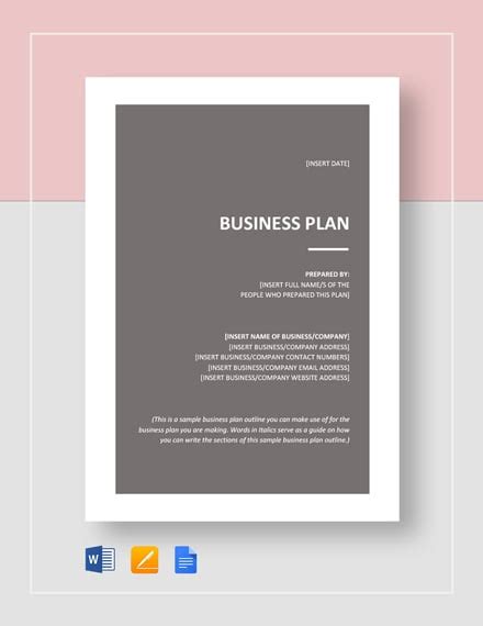 Business Plan Outline Template - 9+ Free Word, Excel, PDF Format Download!