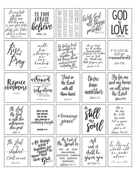 Printable Bible Verse Stickers - Printable Word Searches