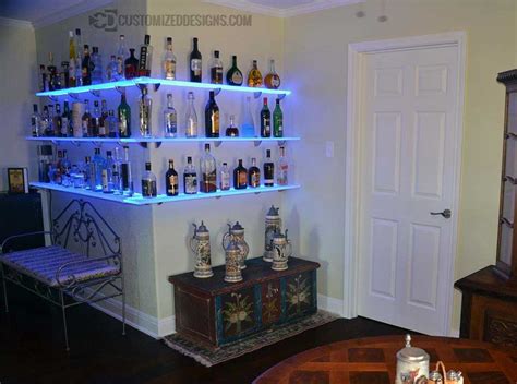 Lighted Back Bar Shelves, Great for Home Bars, Restaurants & Bars!