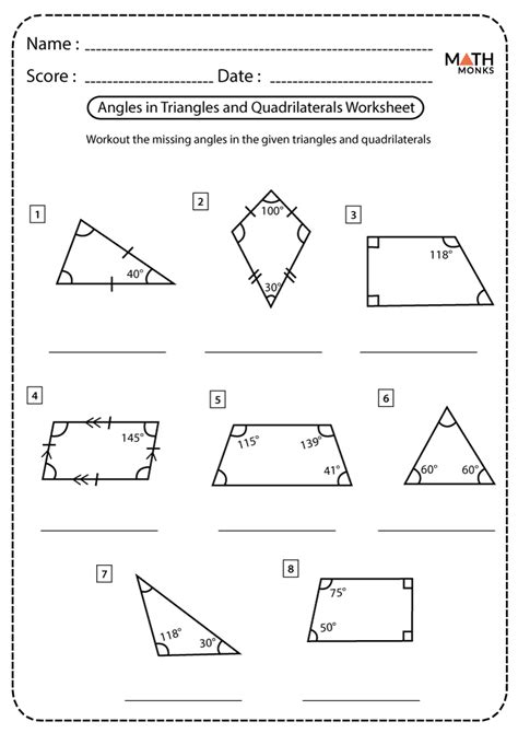 Properties Of Triangles Worksheet