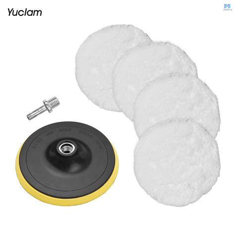 Yuclam Wool Polishing Buffing Pad 6 Pcs 6 Inch Polishing Buffing Wheel ...