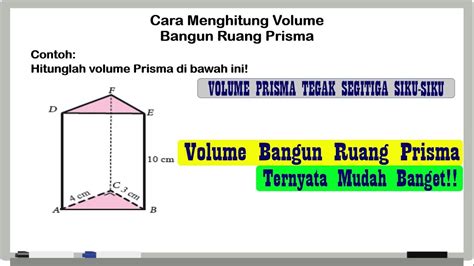 Cara Menghitung Volume Prisma Segitiga Siku Siku - IMAGESEE