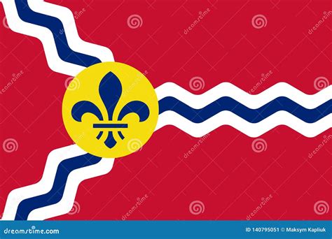 Flag of Saint Louis State Missouri. United States of America Stock ...