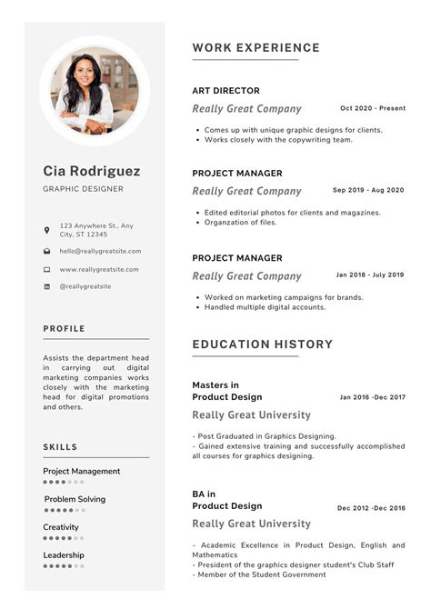 Graphic Designer Resume Sample - Design Talk