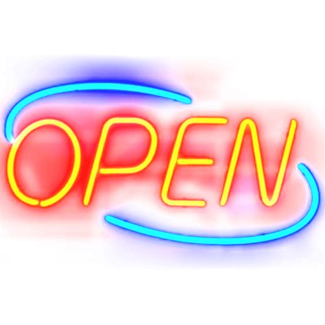 Open Neon Sign transparent PNG - StickPNG