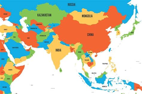 Map of Asia | Printable Large Attractive HD Map of Asia With Country ...