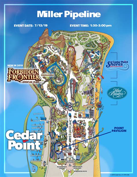 Cedar Point Amusement Park Map