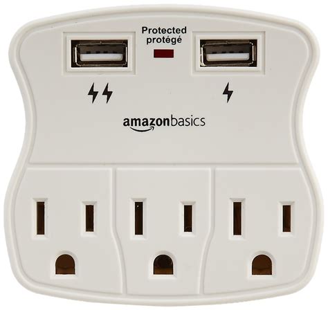 Amazon Basics 3-Outlet Surge Protector with 2 USB Ports - Booming Trends