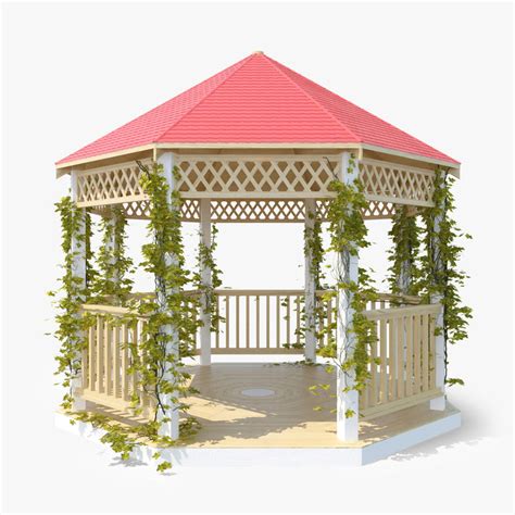 gazebo wood 3d max