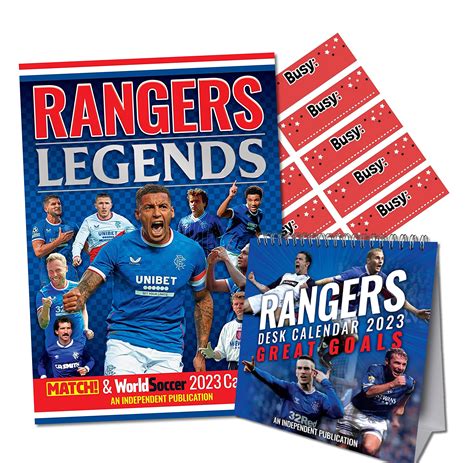 Buy Glasgow Rangers 2023 & Glasgow Rangers Desk Easel 2023 with Free ...