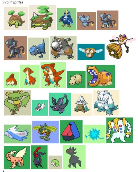 an image of different types of pokemons in the style of pixelons and ...