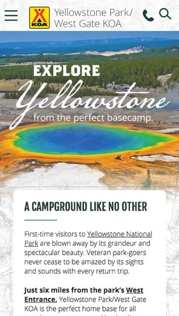 Yellowstone KOA | Okasoft Design | Seattle, WA