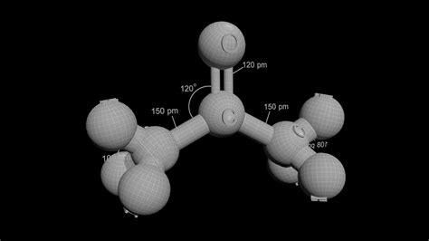 Acetone 3D Model C3H6O 3D model | CGTrader