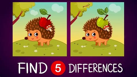 Find The Differences | 5 Best Spot The Difference Puzzles | Fun Puzzles ...