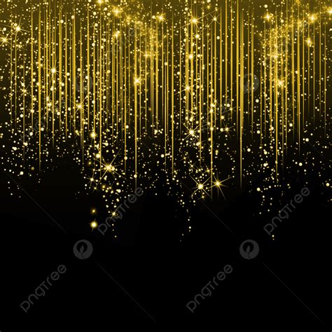 Garland Border Gold Glitter Vector Background, Fairy, Hanging, Border ...