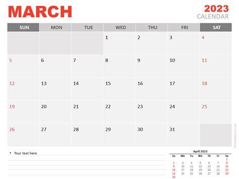 2023 Calendar Template Powerpoint - Printable Calendar 2023