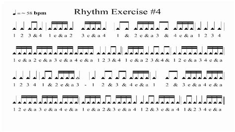 Rhythm Exercise #4 - Sixteenth Notes - YouTube