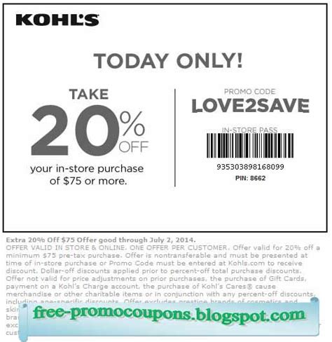 Printable Coupons 2023: Kohls Coupons