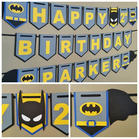 Batman Banner Batman Birthday Banner Batman Happy Birthday