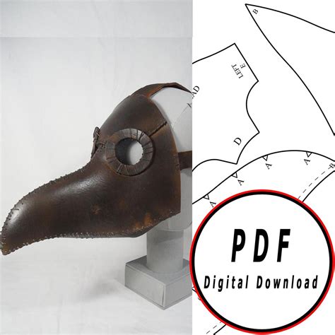 DIY Plague Doctor Mask Eva Foam Helmet Pattern Blueprint - Etsy ...