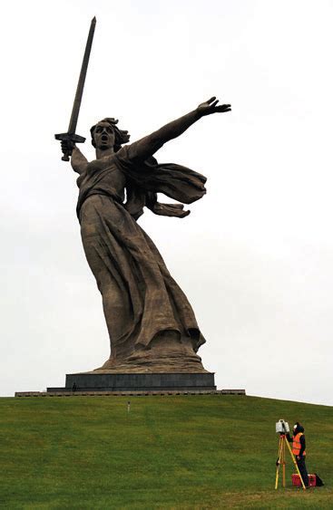 , The Motherland Calls statue in Volgograd city. | Download Scientific ...