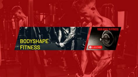 Fitness And Gym Youtube Banner Template - Mediamodifier