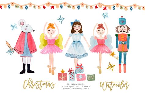 Nutcracker Clip Art, Christmas ballet illustration By Sunflower Day ...