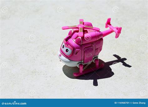 Pink Helicopter on the Floor Stock Image - Image of stem, white: 116968701