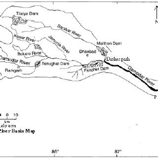 Damodar river Basin Map showing study area | Download Scientific Diagram