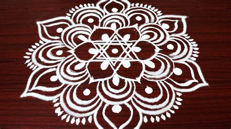 Simple and easy rangoli design with 3X2 dots - Margazhi kolam design ...