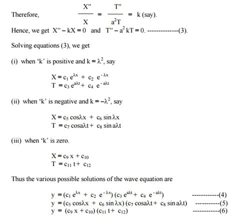 Solution of the wave equation