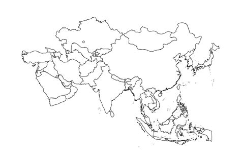 Doodle Map of Asia With Countries 3087862 Vector Art at Vecteezy