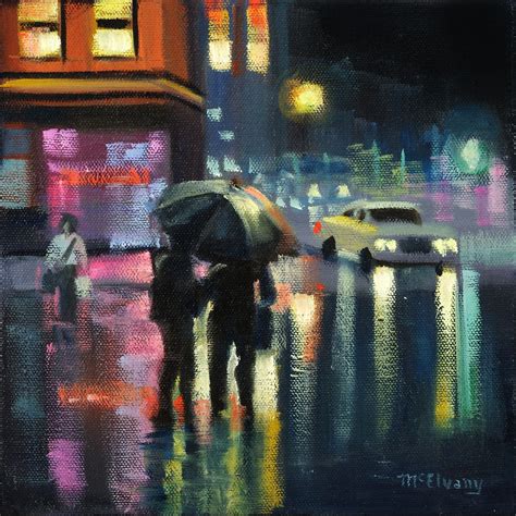 An Artist's Life: Jane McElvany Coonce: Bright Lights on a Rainy Night