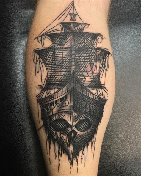 95+ Best Pirate Ship Tattoo Designs & Meanings - (2019)