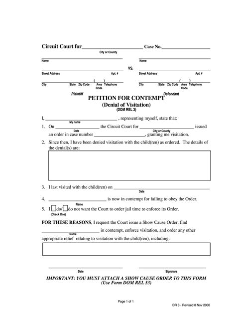 Motion For Contempt Form - Fill Online, Printable, Fillable, Blank ...