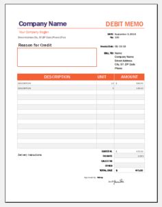 5 Debit Note Formats for MS Word | Word & Excel Templates