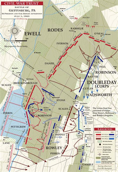 Gettysburg - McPherson's and Oak Ridge - Afternoon July 1, 1863 | Civil ...