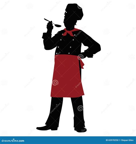 Silhouette Illustration Of A Chef Stock Photo | CartoonDealer.com #92835222