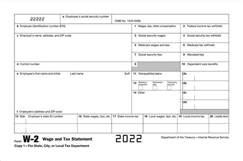 Form W 2 2023 - Printable Forms Free Online