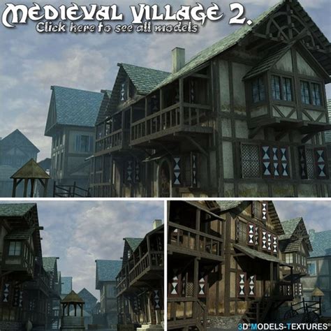 Medieval village 3D model - TurboSquid 1215155