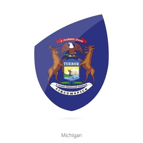 Flag of Michigan. 17688174 Vector Art at Vecteezy