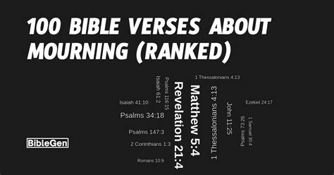 100 Bible Verses on Mourning (Ranked)