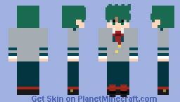 Izuku Midoriya (deku) school Minecraft Skin