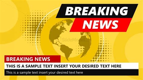 PPT Breaking News Template Yellow Theme - SlideModel