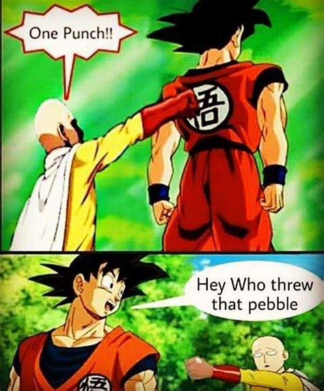 Goku and Saitama #crossover Dbz Memes, Funny Memes, Funny Tweets, Jokes ...