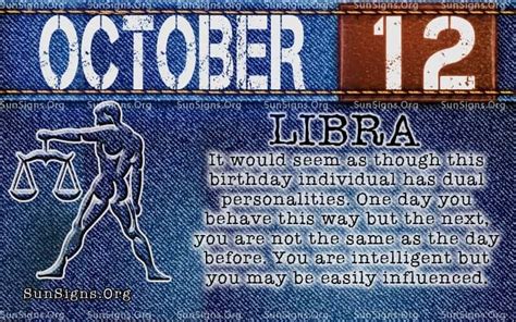 October 12 Birthday Horoscope Personality | Sun Signs